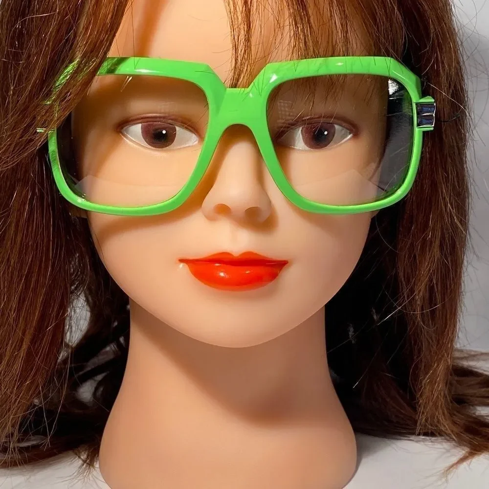 1187 Green Oversize Eyeglasses Square NWOT